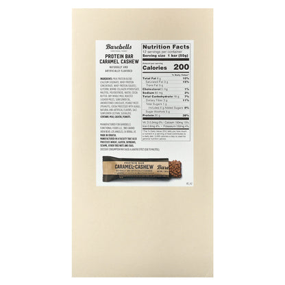 Barebells, Protein Bar, Caramel Cashew, 12 Bars, 1.94 oz (55 g) Each