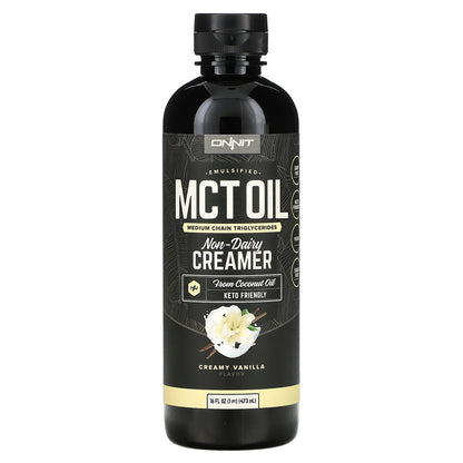 Onnit, Emulsified MCT Oil, Non-Dairy Creamer, Creamy Vanilla, 16 fl oz (473 ml)