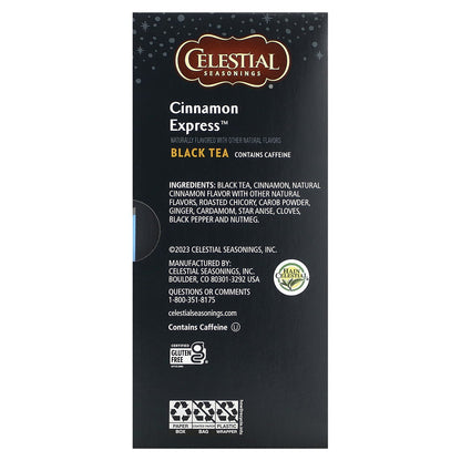 Celestial Seasonings, Black Tea, Cinnamon Express, 20 Tea Bags, 1.4 oz (39 g)