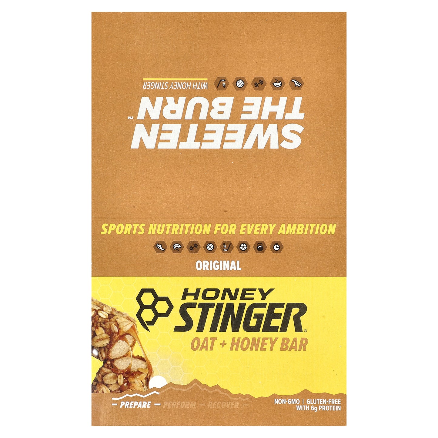 Honey Stinger, Oat + Honey Bar, Original, 12 Bars, 1.48 oz (42 g) Each