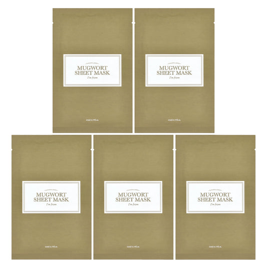 I'm From, Mugwork Beauty Sheet Mask, 5 Sheets, 0.77 fl oz (23 ml) Each