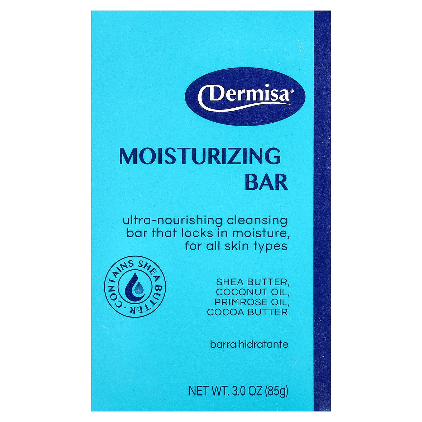 Dermisa, Moisturizing Bar Soap, For All Skin Types, 3 oz (85 g)