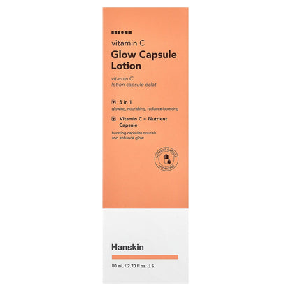 Hanskin, Vitamin C Glow Capsule Lotion, 2.7 fl oz (80 ml)