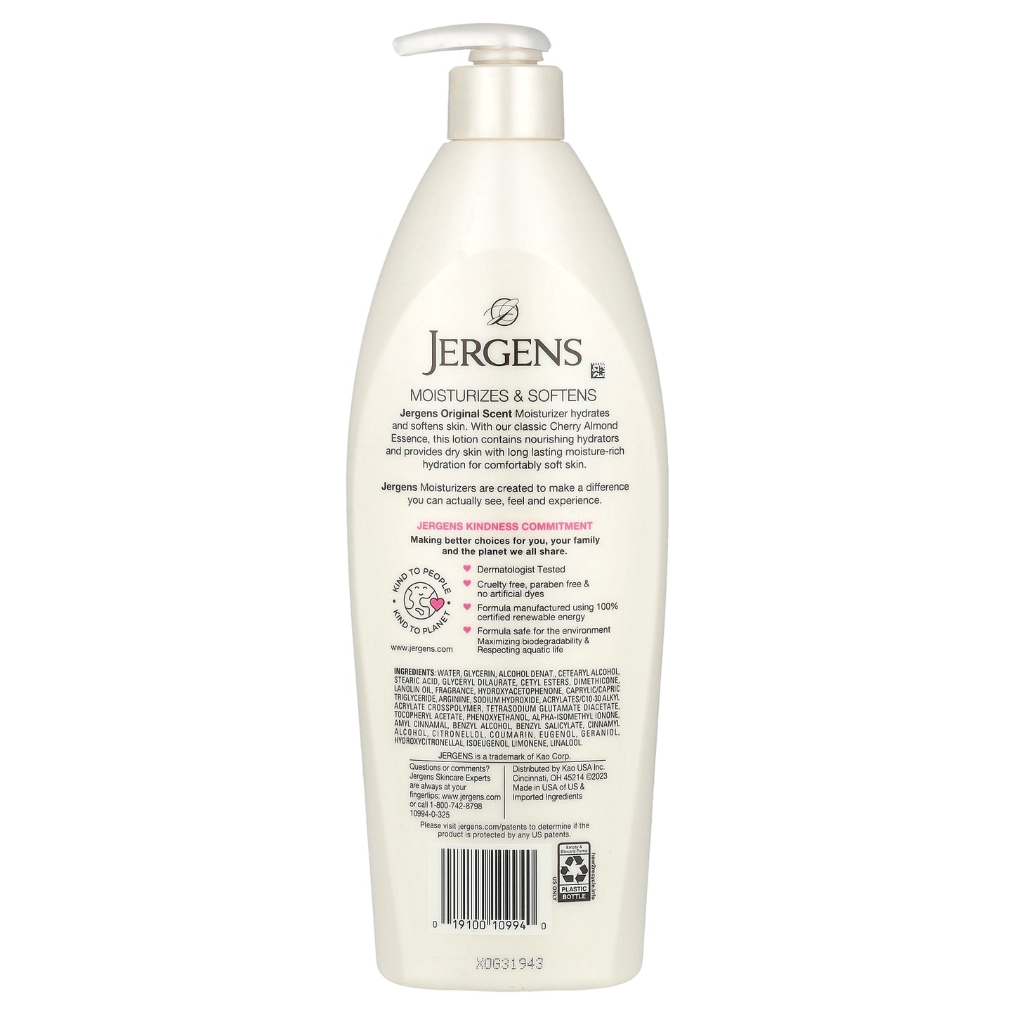 Jergens, Dry Skin Moisturizer, Cherry Almond, 21 fl oz (621 ml)