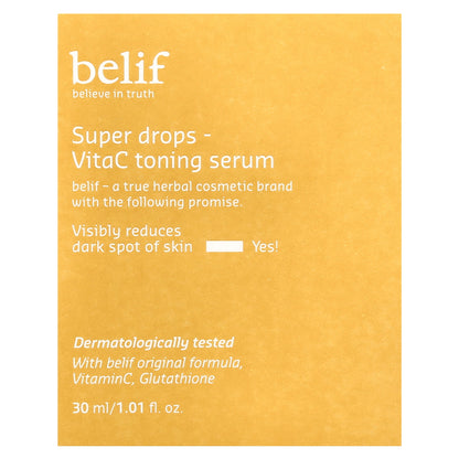 belif, Super Drops, VitaC Toning Serum , 1.01 fl oz (30 ml)