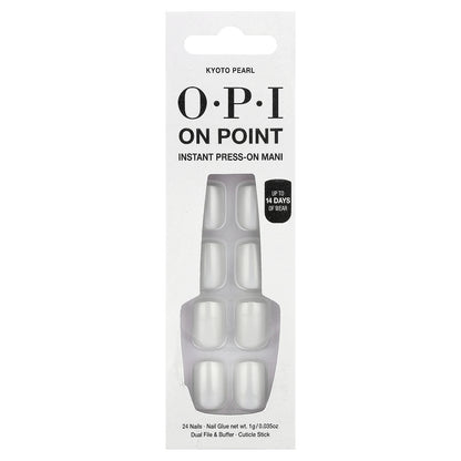 OPI, On Point, Instant Press-On Mani, Short Length, Kyoto Pearl, 27 Piece Kit