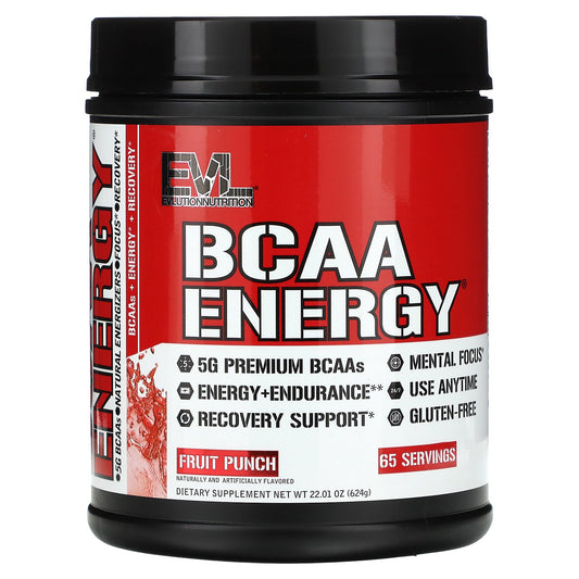 EVLution Nutrition, BCAA Energy, Fruit Punch, 22.01 oz (624 g)