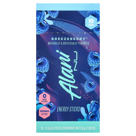 Alani Nu, Energy Sticks, Breezeberry™, 10 Stickpacks, 0.2 oz (5.6 g) Each