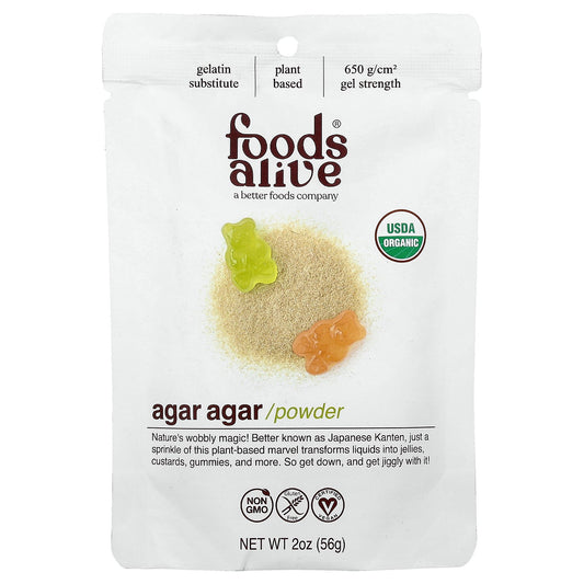 Foods Alive, Agar Agar Powder, 2 oz (56 g)