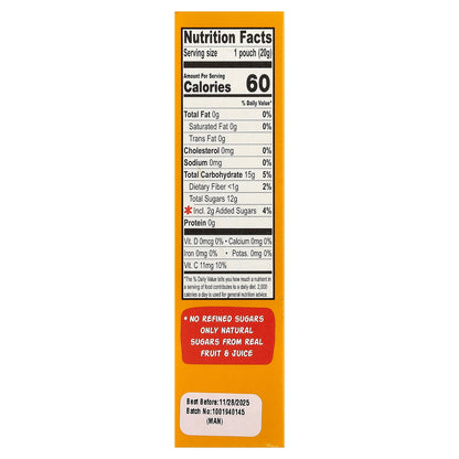 The Froot Thief, Real Fruit Whips, Mango, 5 Packs, 0.7 oz (20 g) Each