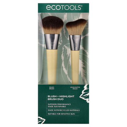 EcoTools, Blush + Highlight Brush Duo, 2 Brushes