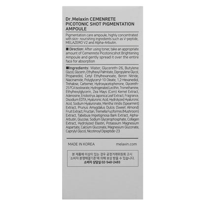 Dr.Melaxin, Cemenrete, Picotonic Shot Pigmentation Corrector Calcium Ampoule, 1.01 fl oz (30 ml)