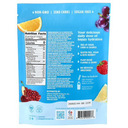 Ultima Replenisher, 6 Essential Electrolytes, Daily Electrolyte Drink Mix, Original Variety Pack, 20 Stickpacks, 2.5 oz (70 g)