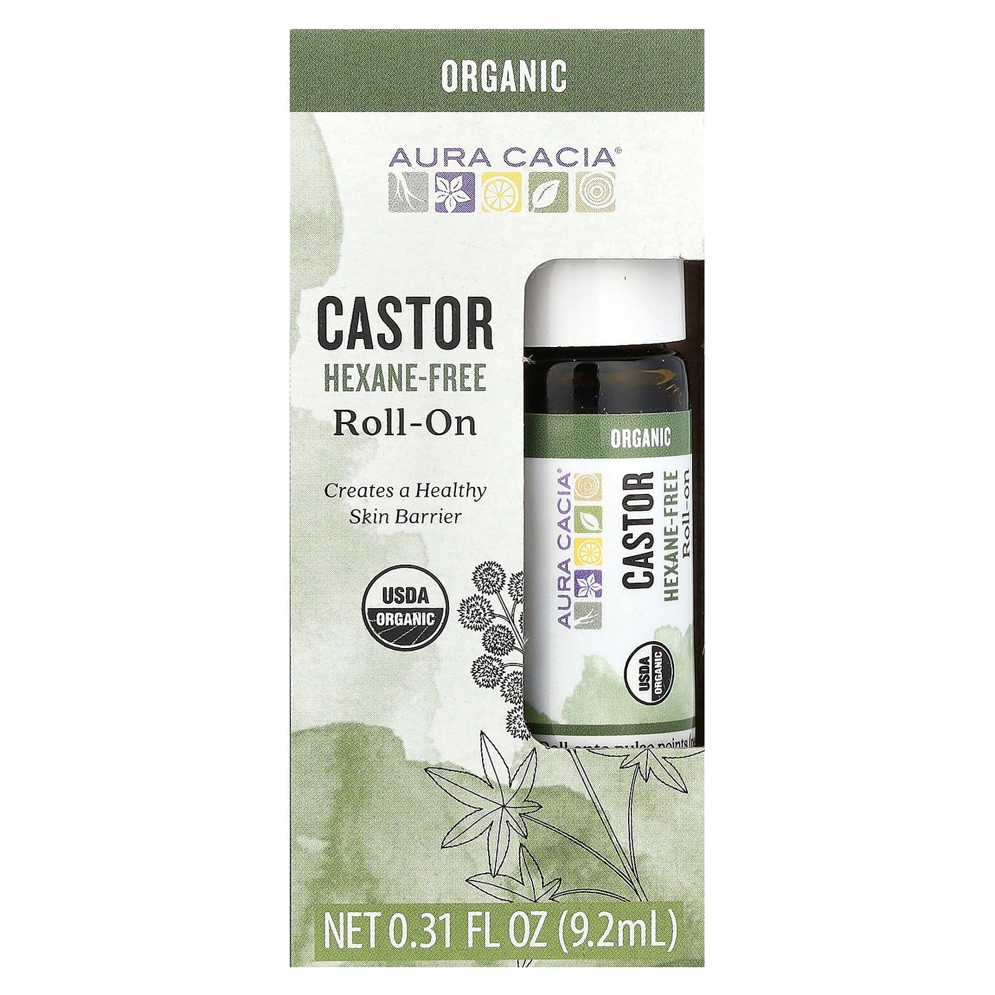 Aura Cacia, Roll-On, Castor, 0.31 fl oz (9.2 ml)