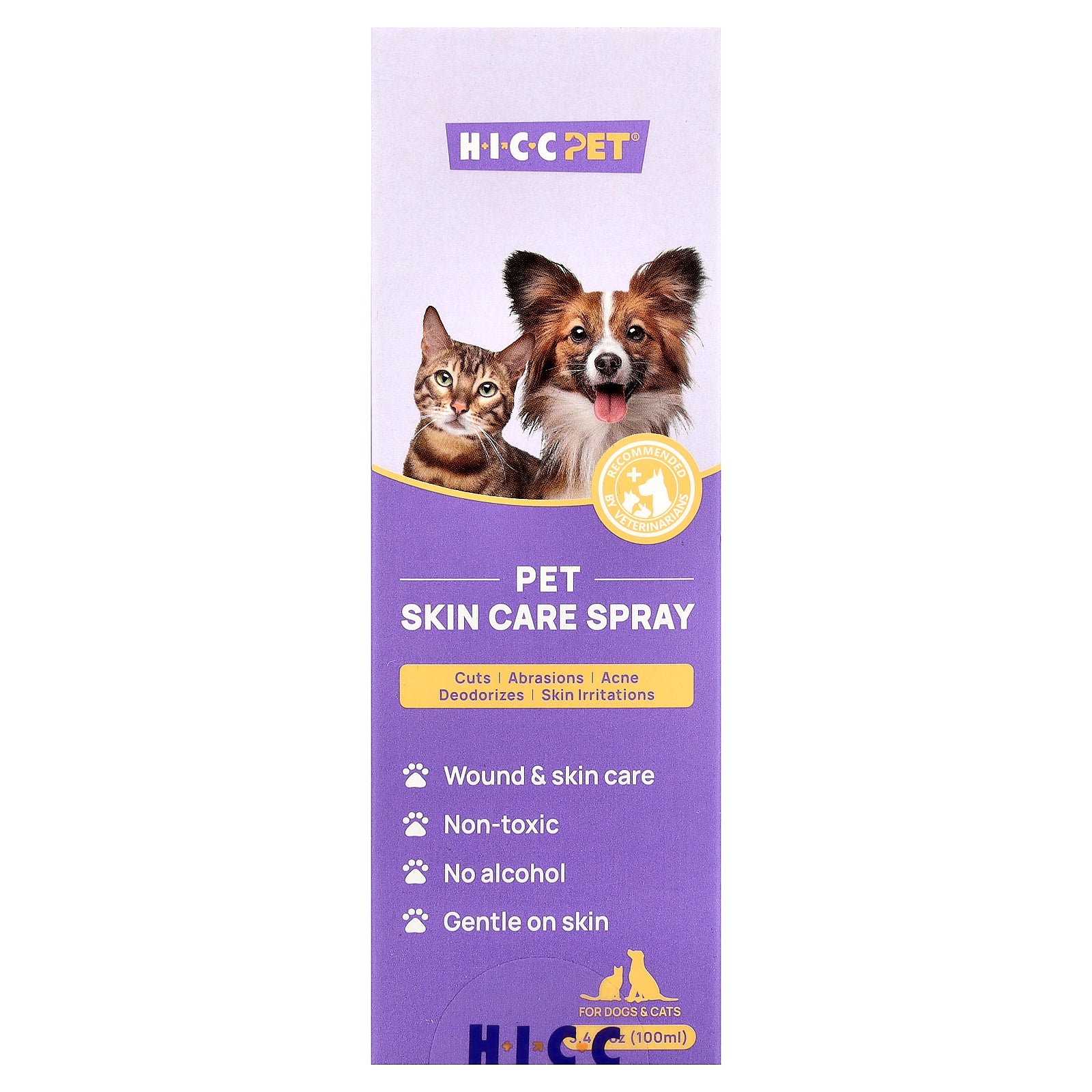 HICC Pet, Pet Skin Care Spray, For Dogs & Cats, 3.4 fl oz (100 ml)