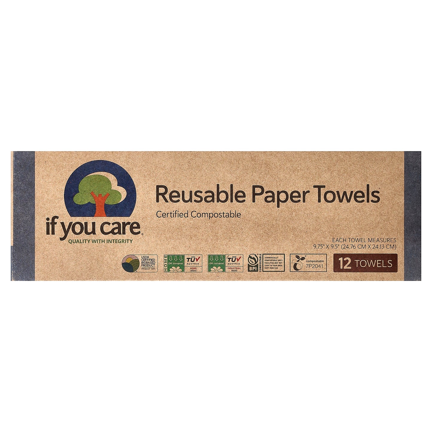 If You Care, Reusable Paper Towels, 12 Towels