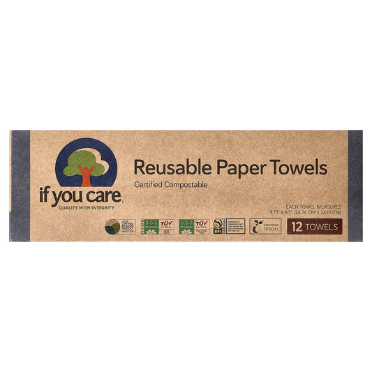 If You Care, Reusable Paper Towels, 12 Towels