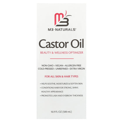M3, Castor Oil, For All Skin & Hair Types , 16.9 fl oz (500 ml)