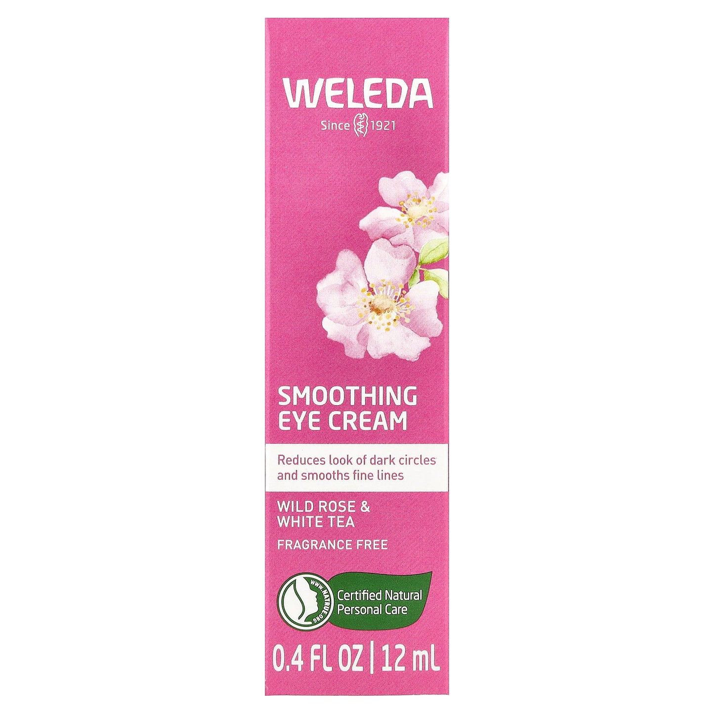 Weleda, Smoothing Eye Cream, Wild Rose & White Tea, Fragrance Free, 0.4 fl oz (12 ml)