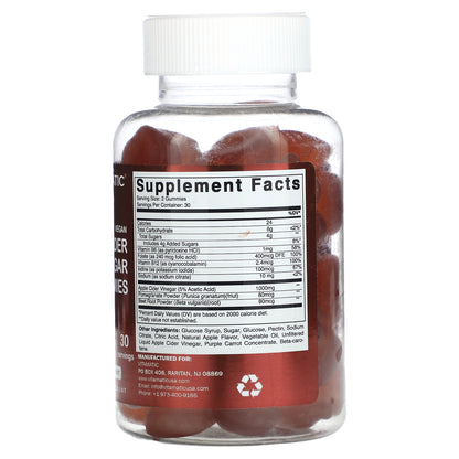 Vitamatic, Vegan Apple Cider Vinegar, Natural Apple, 60 Gummies