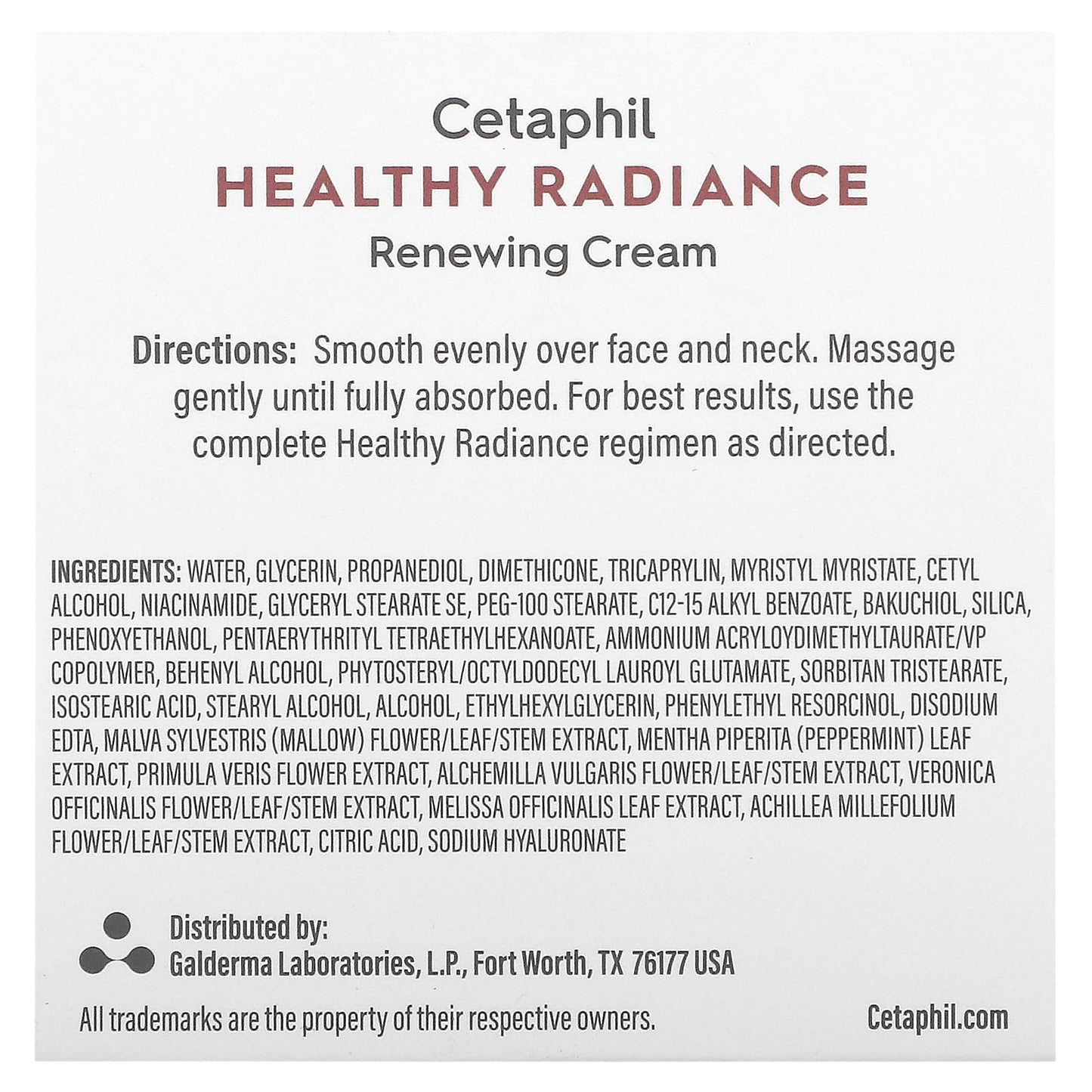 Cetaphil, Healthy Radiance, Renewing Cream, 1.7 oz (48 g)