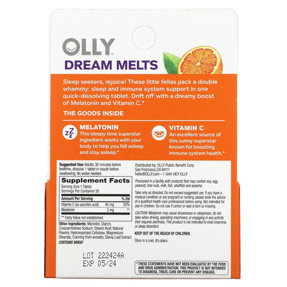OLLY, Immunity Sleep, Soothing Citrus, 30 Tablets