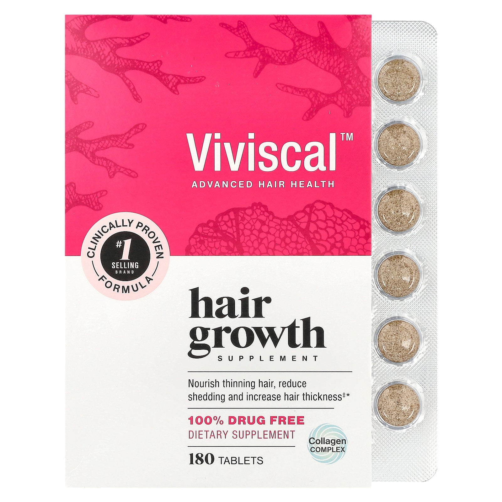 Viviscal, Hair Growth Supplement, 180 Tablets