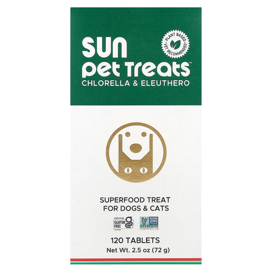 Sun Chlorella, Sun Pet Treats™, Chlorella & Eleuthero, For Dogs & Cats, 120 Tablets