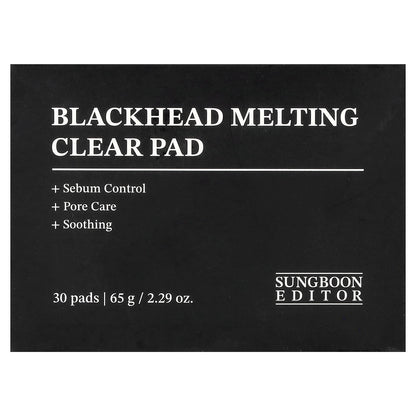 Sungboon Editor, Blackhead Melting Clear Pad, 30 Pads