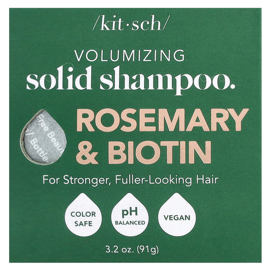 Kitsch, Volumizing Solid Shampoo Bar, Rosemary & Biotin, Lavender & Vanilla, 3.2 oz (91 g)