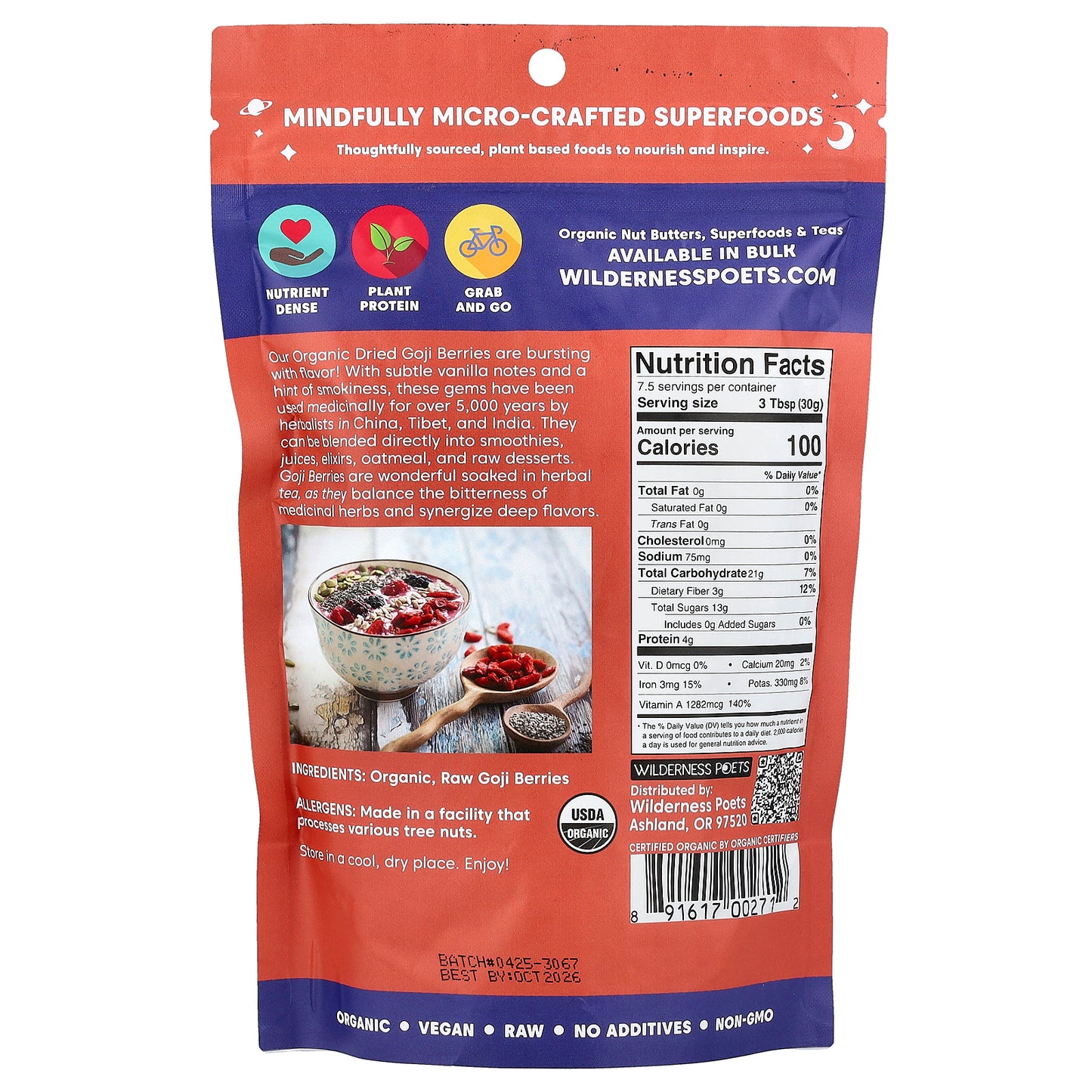 Wilderness Poets, Goji Berries, 8 oz (226 g)