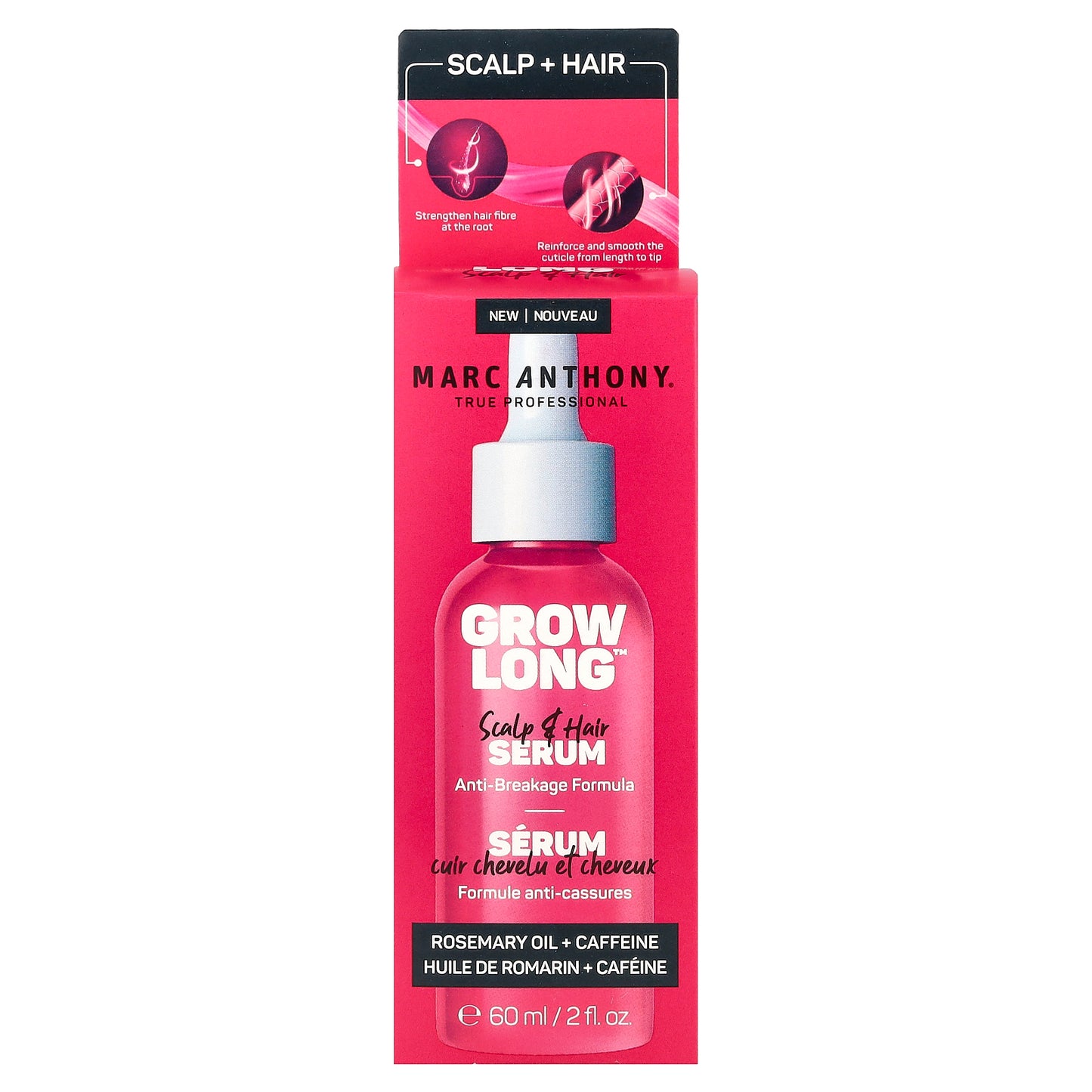 Marc Anthony, Grow Long™, Scalp & Hair Serum, Anti-Breakage Formula , 2 fl oz (60 ml)