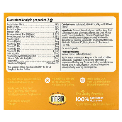 Zesty Paws, Multivitamin Powder, For Dogs, All Ages, Salmon, 30 Packets, 2.1 oz (60 g)
