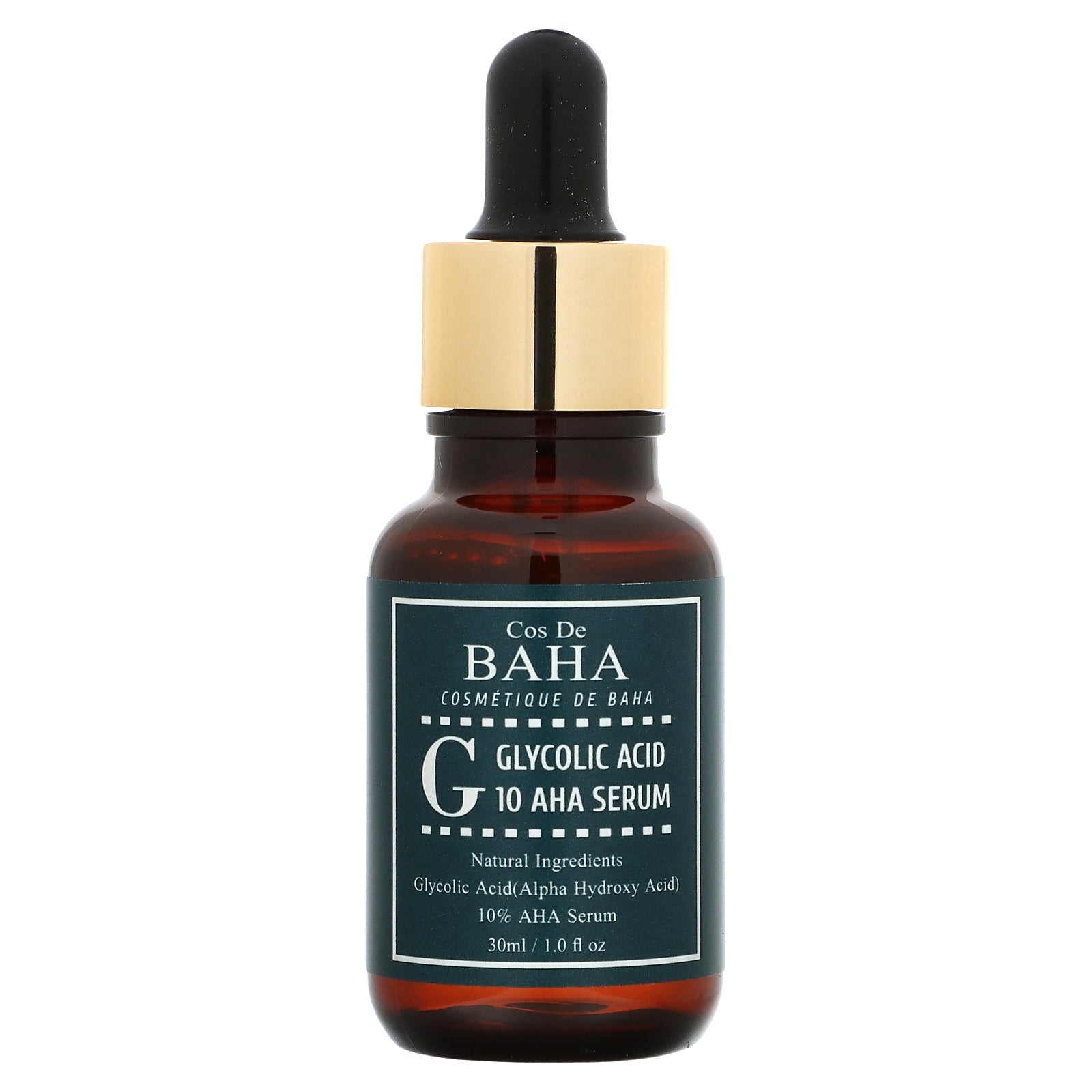 Cos De BAHA, G, Glycolic Acid 10 AHA Serum, 1 fl oz (30 ml)