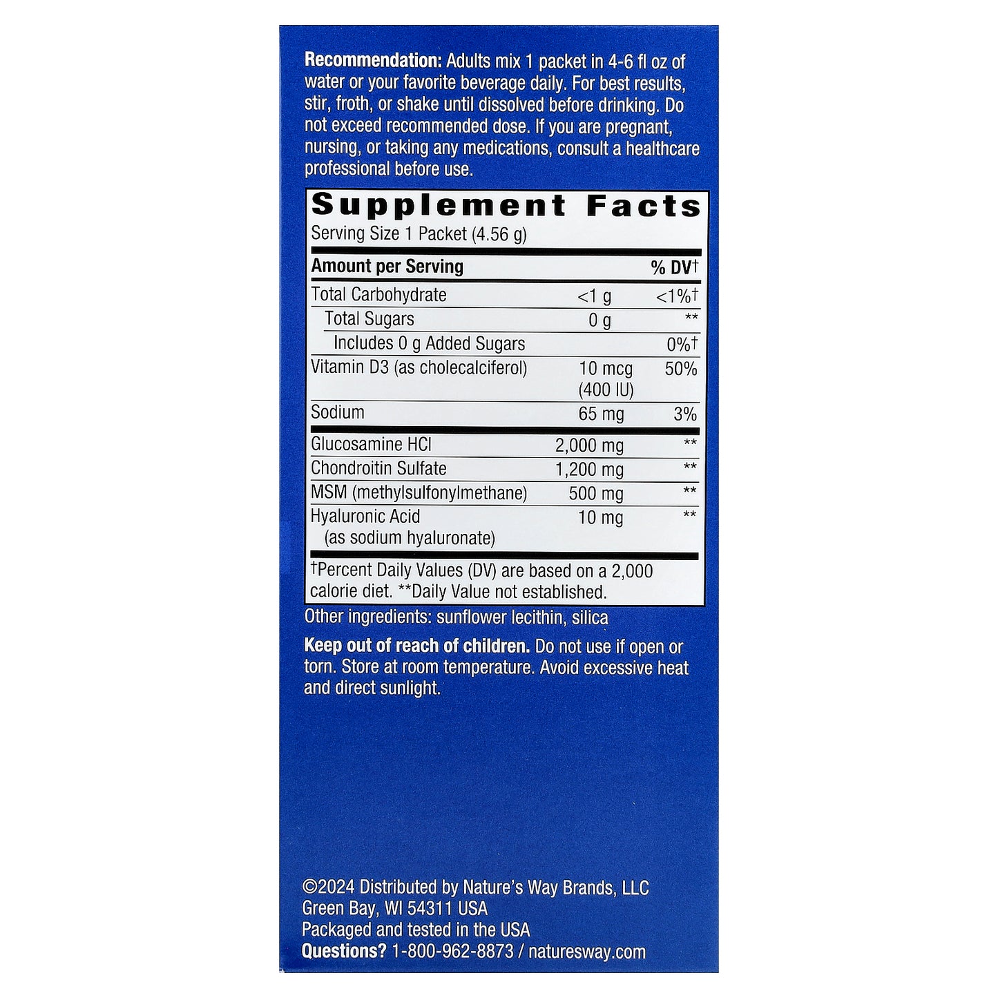 Nature's Way, Joint Movement Glucosamine®, Drink Mix, Ultra Strength, Unflavored, 20 Packets, 0.16 oz (4.56 g) Each