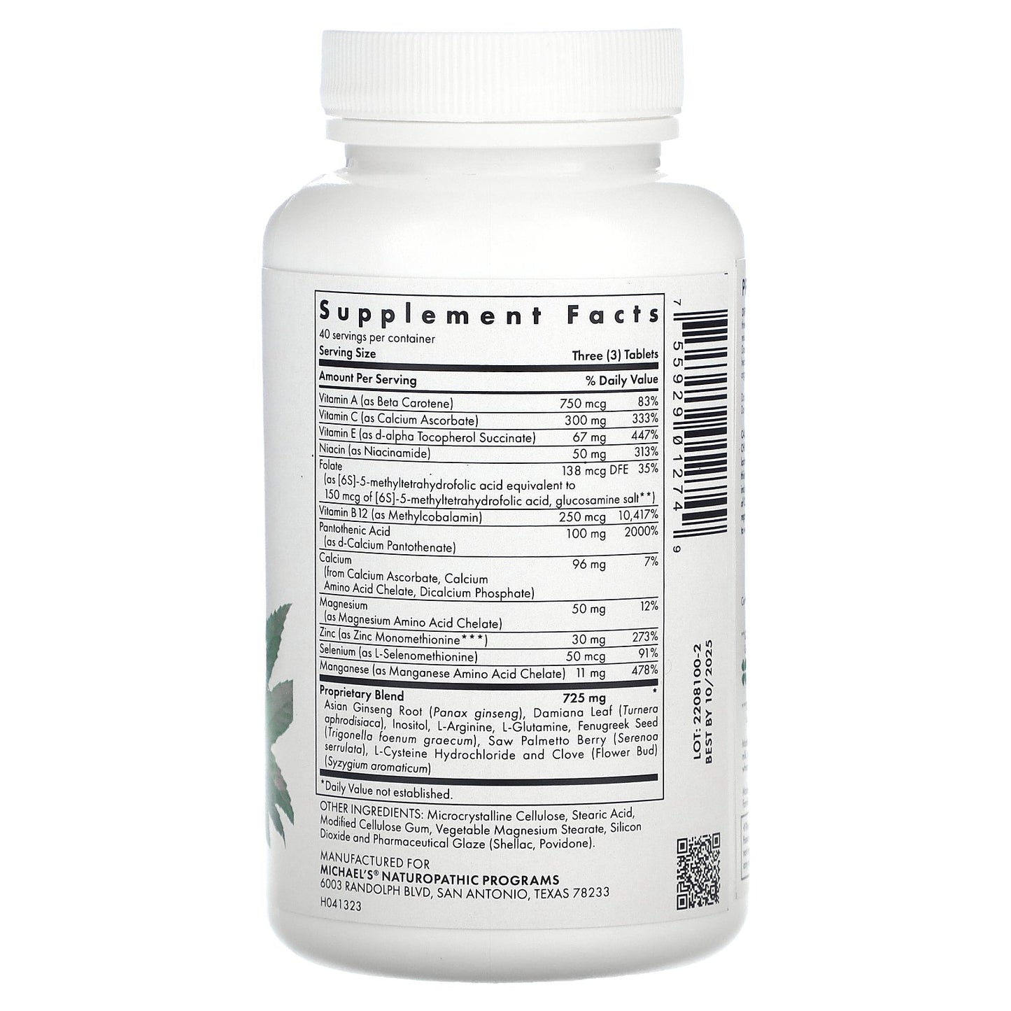 Michael's Health, Male Reproductive Factors, 120 Vegetarian Tablets