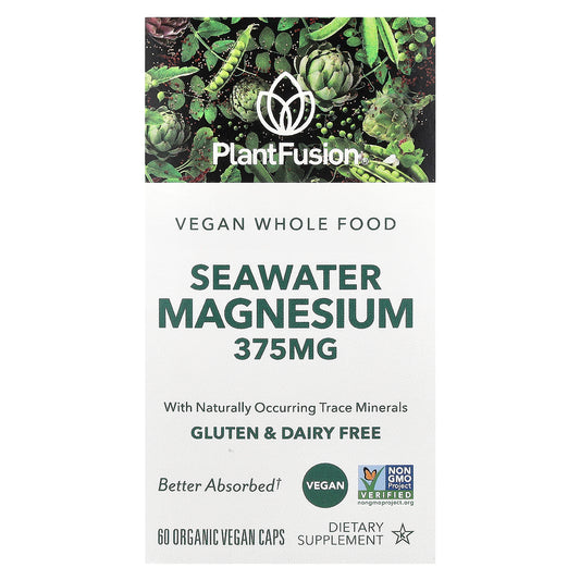 PlantFusion, Vegan SeaWater Magnesium, 60 Organic Vegan Caps