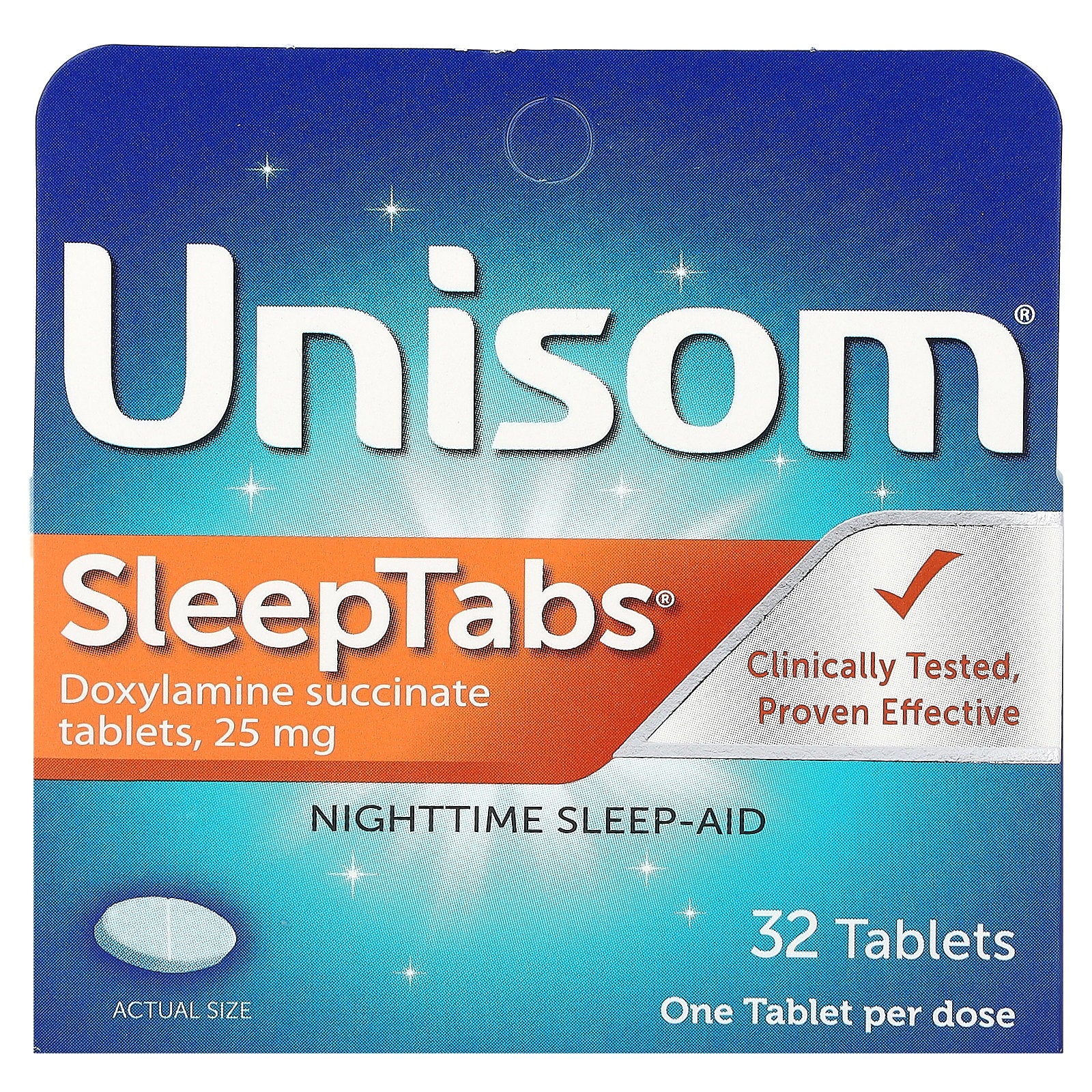 Unisom, SleepTabs, Nighttime Sleep-Aid, 32 Tablets