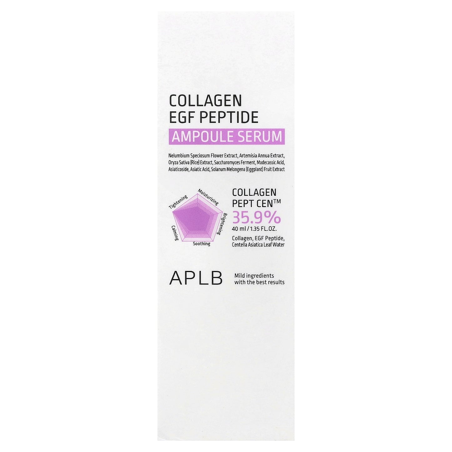 APLB, Collagen EGF Peptide Ampoule Serum, 1.35 fl oz (40 ml)