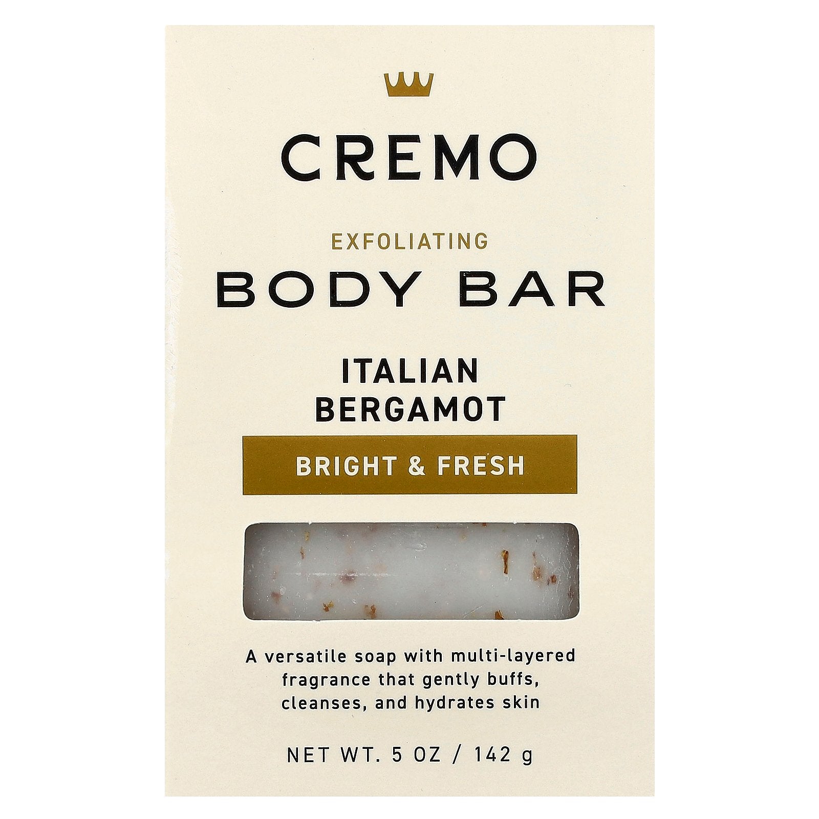 Cremo, Exfoliating Body Bar, Italian Bergamot , 5 oz (142 g)