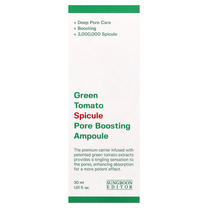 Sungboon Editor, Green Tomato Spicule Pore Boosting Ampoule , 1.01 fl oz (30 ml)