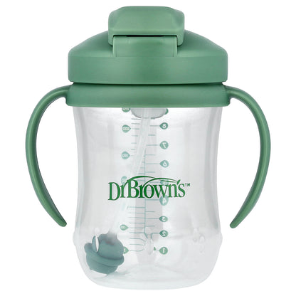 Dr. Brown's, Baby's 1st Straw Cup, 6 Months +, Olive Green , 9 oz (270 ml)