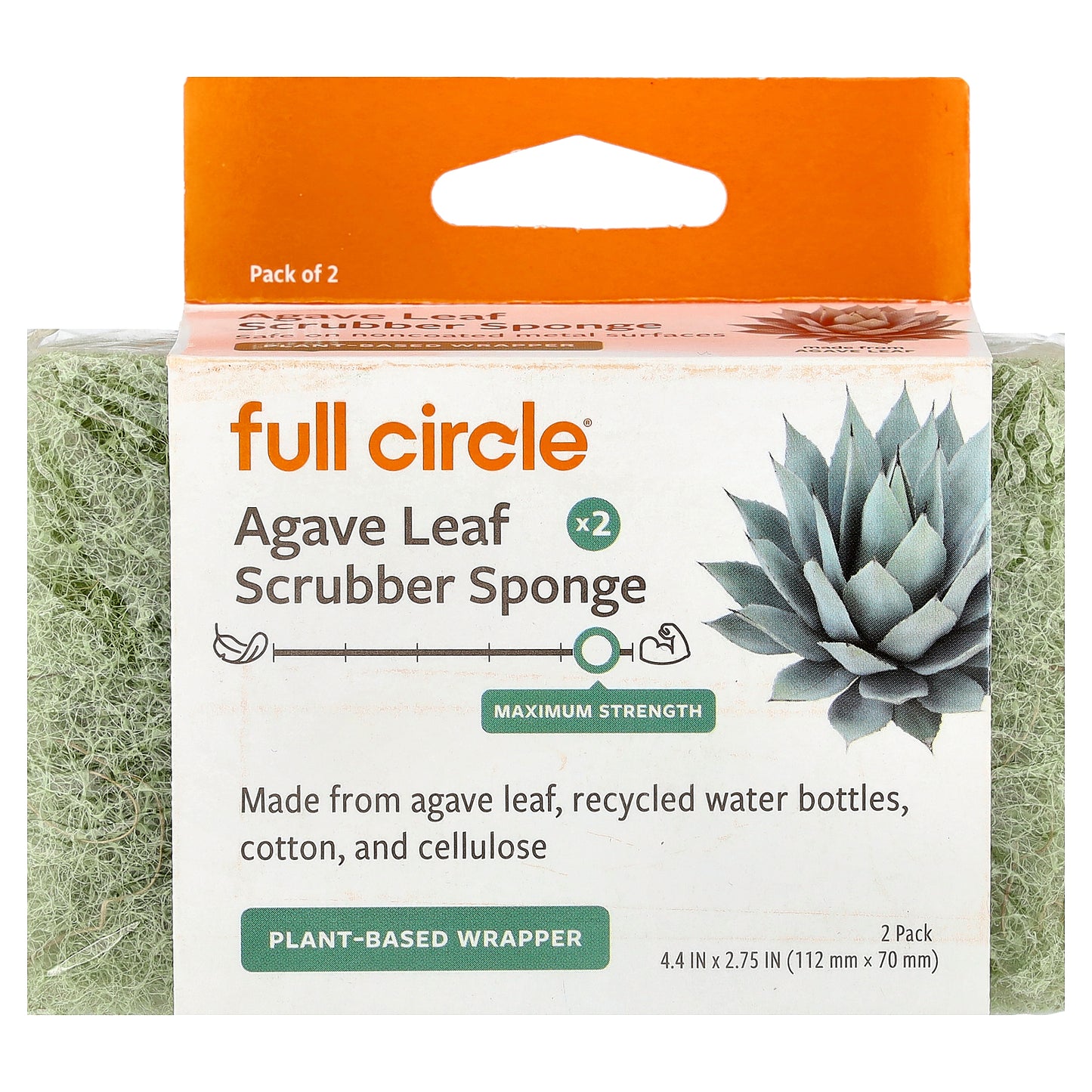 Full Circle, Agave Leaf Scrubber Sponge, 2 Pack