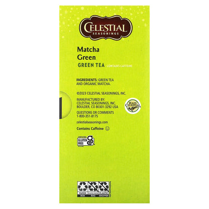 Celestial Seasonings, Green Tea, Matcha, 20 Tea Bags, 1 oz (29 g) Each