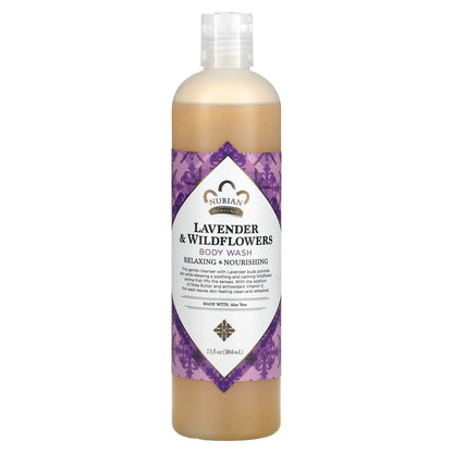 Nubian Heritage, Body Wash, Lavender & Wildflowers, 13 fl oz (384 ml)