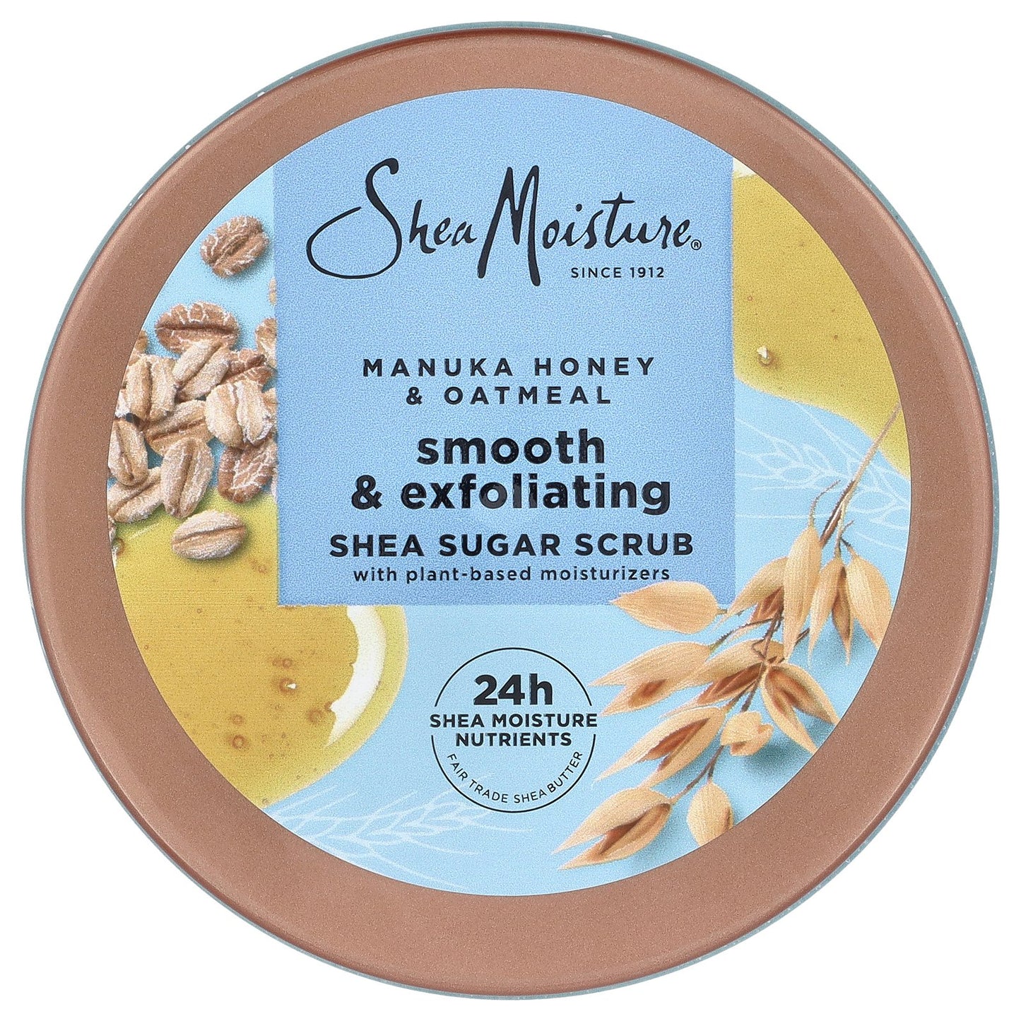 SheaMoisture, Smooth & Exfoliating Shea Sugar Scrub, Manuka Honey & Oatmeal, 12 oz (340 g)