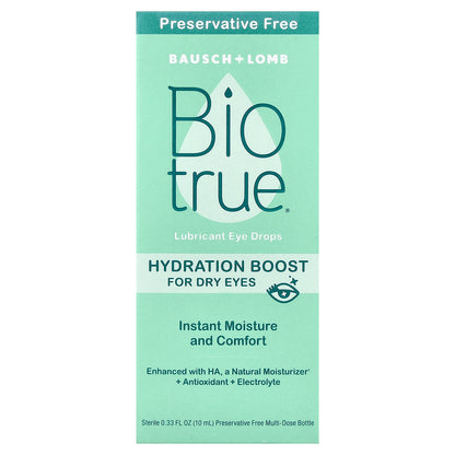 Biotrue, Hydration Boost Eye Drops, For Dry Eyes, 0.33 fl oz (10 ml)