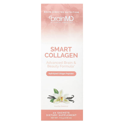 BrainMD, Smart Collagen, Vanilla Essence, 20 Sachets, 5.6 g Each