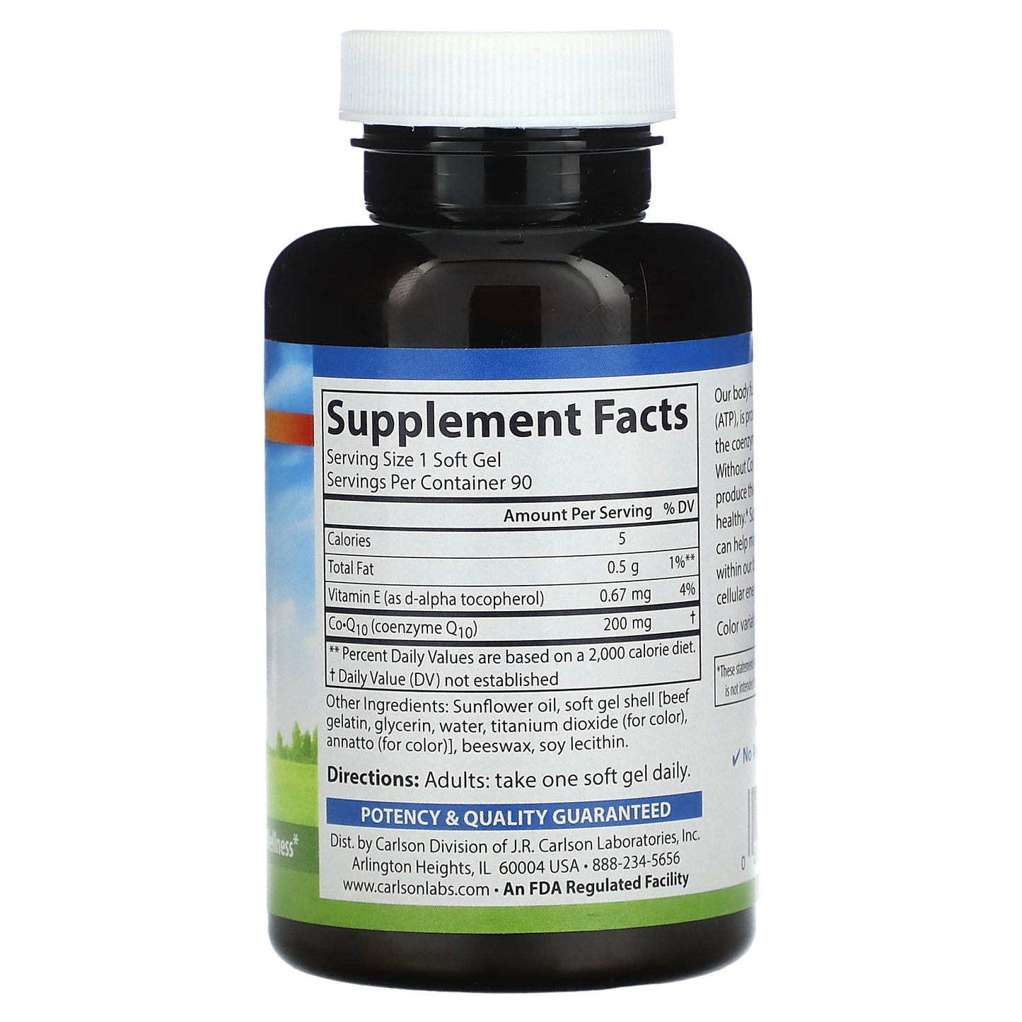 Carlson, CoQ10, 200 mg, 90 Soft Gels