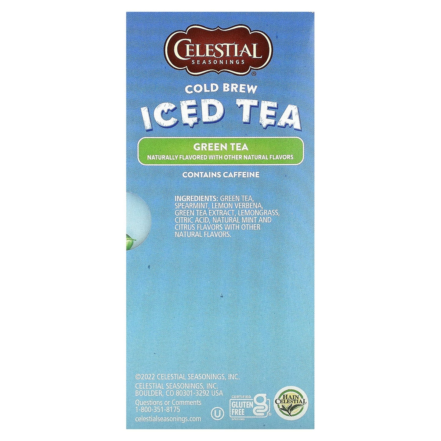 Celestial Seasonings, Cold Brew Iced Tea, Green Tea, 18 Tea Bags, 1.26 oz (35 g)